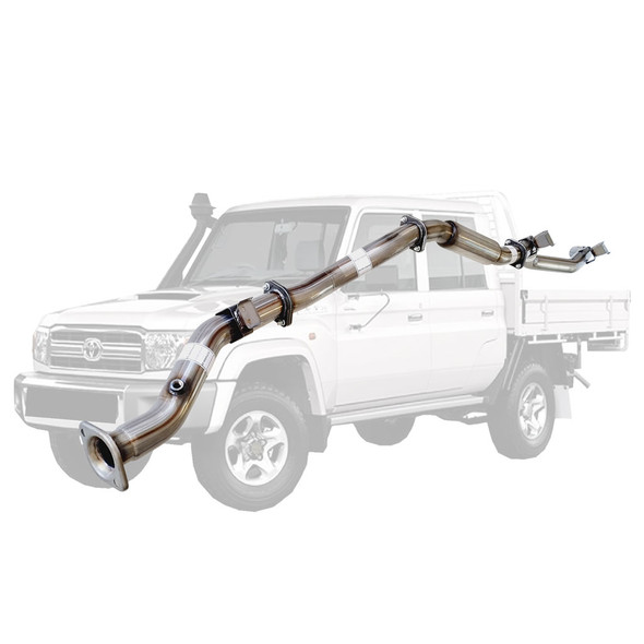 79 Series V8 Landcruiser VDJ79R Sep 2017 Onwards 3 inch Stainless DPF Back Exhaust With Hotdog