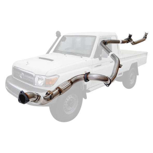 79 Series V8 Landcruiser Single Cab Ute 3 inch Turbo Back Stainless Steel Exhaust Pipe Only