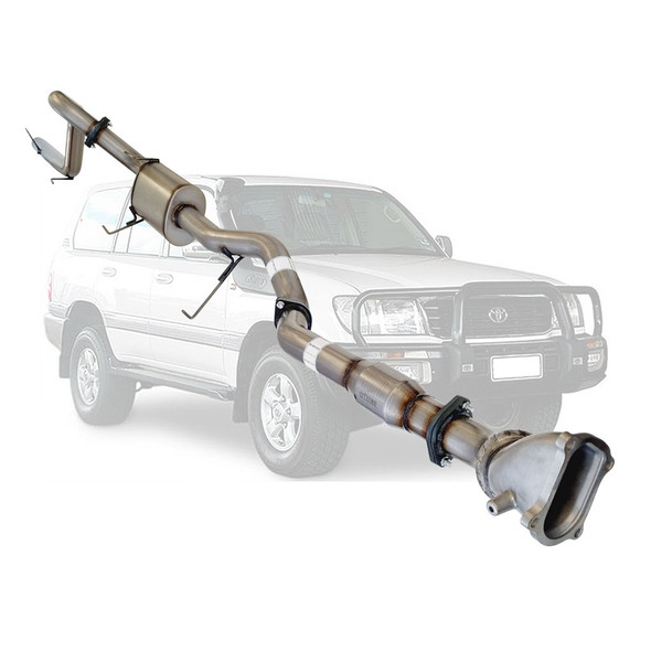 3 Inch Full Stainless Exhaust With Muffler And Cat Suit Landcruiser 100 SERIES HDJ100 1HD-FTE Wagon