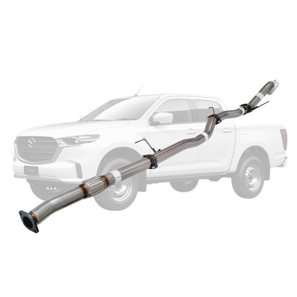 Mazda BT50 2021 Onwards 3.0Lt 4JJ3-TCX 3 inch Stainless DPF Back Exhaust With Pipe Only