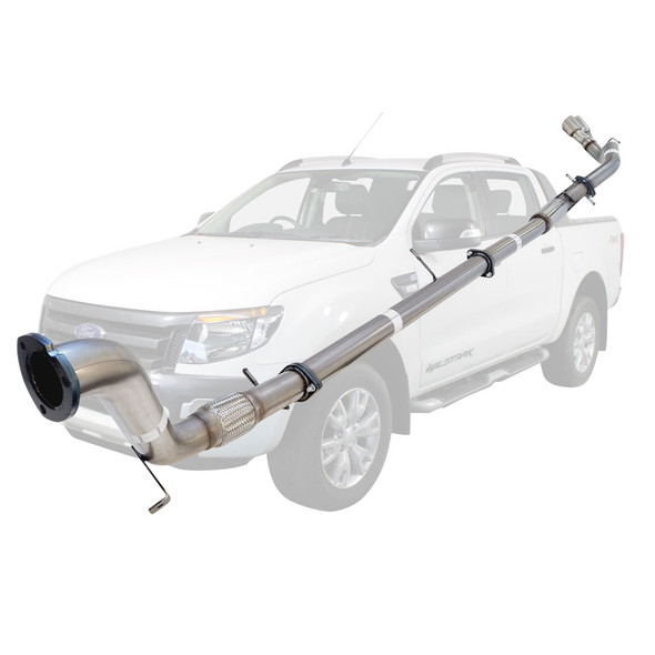 PX Ford Ranger 3.2L (Non DPF Model) 3 inch Turbo Back Stainless Exhaust With Hotdog Only Side Exit