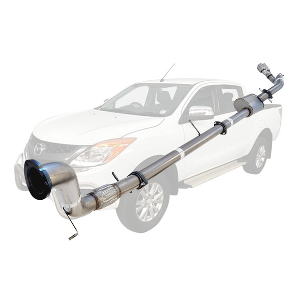 3 Inch Full Stainless Exhaust With Muffler And Side Exit For Mazda BT50 3.2L 2011-16