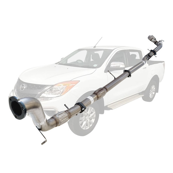 3 Inch Full Stainless Exhaust With Cat, Pipe And Side Exit For Mazda BT50 3.2L 2011-16