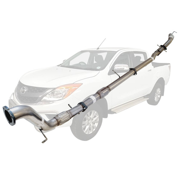 Mazda BT50 3.2L 2011-216 3 inch Turbo Back Stainless Exhaust With Cat No Muffler