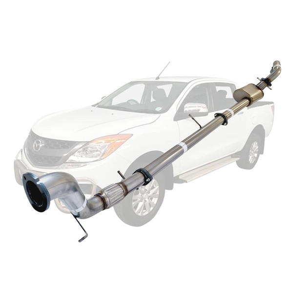 Mazda BT50 3.2L 2011-16 3 inch Turbo Back Stainless Exhaust With Muffler No Cat
