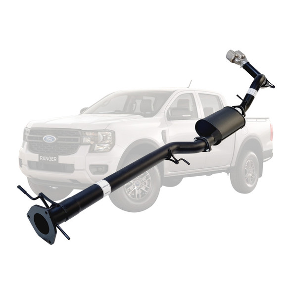 3 Inch DPF Back Exhaust With Muffler Only Twin Tip Side Exit For Next Gen Ford Ranger 3L 2022 &gt; ON