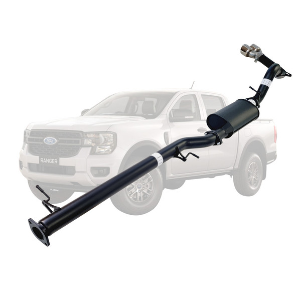 Ford Ranger Next Gen 4cyl 2L Bi-Turbo 2022 &gt; 3" # DPF # Back  Exhaust With Muffler Only Twin Tip Side Exit