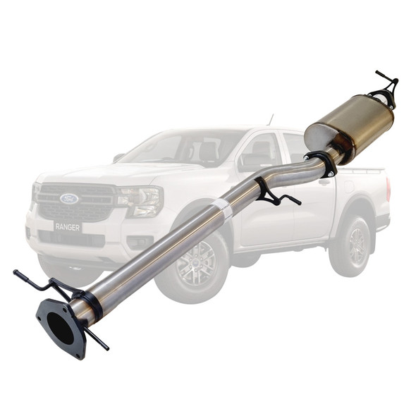 3 Inch DPF Back Stainless Exhaust With Muffler Only Diff Dump Exit  For Next Gen Ford Ranger 3L 2022 &gt; ON