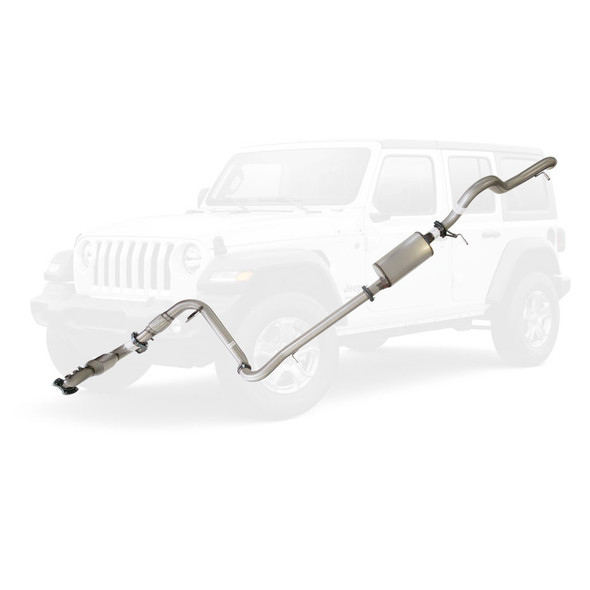 Jeep JK Wrangler 2.8lt DPF 10 to 15 3 Inch Turbo Back Stainless Exhaust System with Muffler and Cat