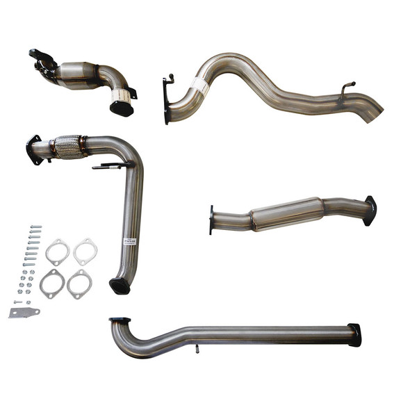 3 Inch Turbo Back Stainless Exhaust for Jeep JK Wrangler 2.8lt DPF 10 to 15 with Hotdog and Cat