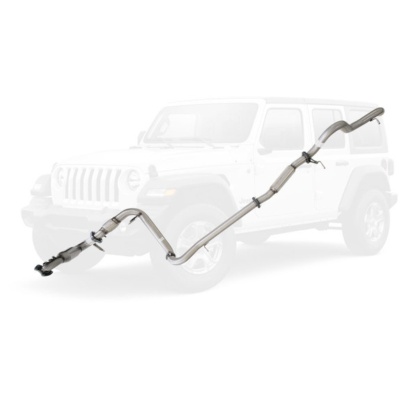 Jeep JK Wrangler 2.8lt DPF 10 to 15 3 Inch Stainless Turbo Back Exhaust System with Hotdog and Cat