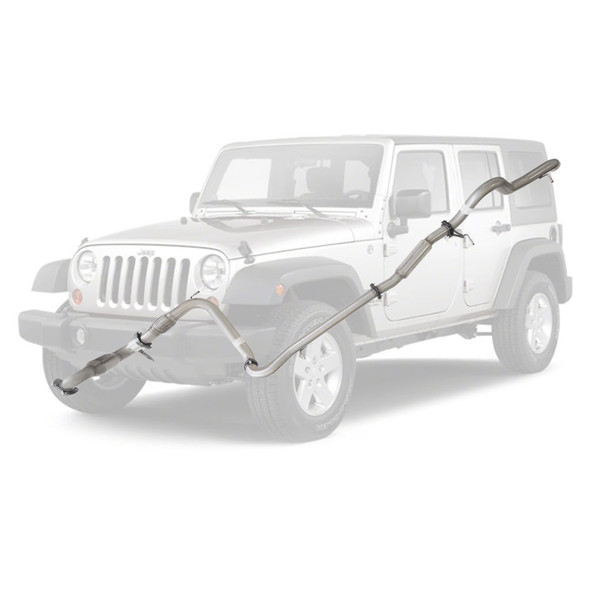 Jeep JK Wrangler 2.8lt CRD 07 to 10 3 Inch Stainless Turbo Back Exhaust System with Hotdog and Cat