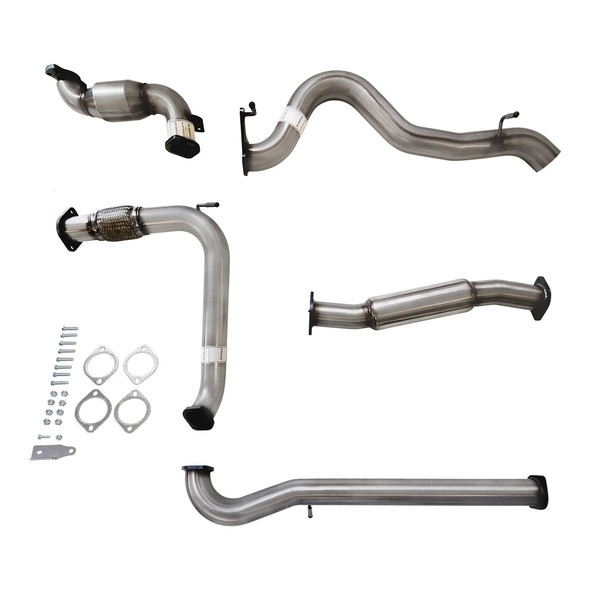 3 Inch Turbo Back Stainless Exhaust for Jeep JK Wrangler 2.8lt CRD 07 to 10 with Hotdog and Cat