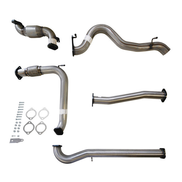 3 Inch Turbo Back Stainless Exhaust for Jeep JK Wrangler 2.8lt CRD 07 to 10 with Pipe and Cat