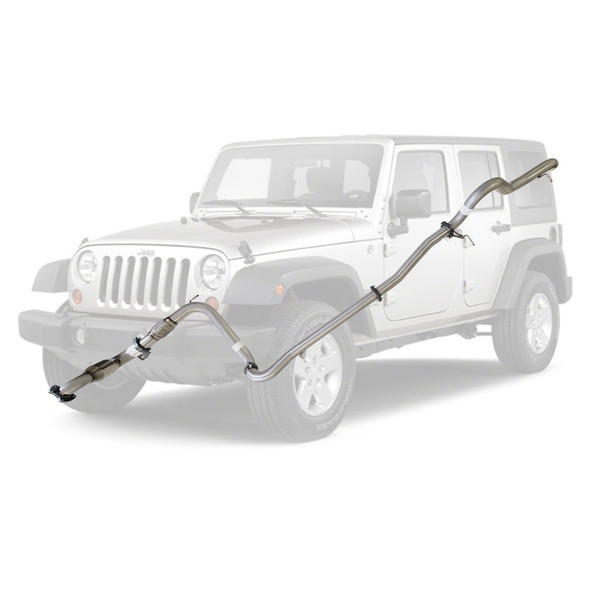 Jeep JK Wrangler 2.8lt CRD 07 to 10 3 Inch Stainless Turbo Back Exhaust System with Pipe and Cat