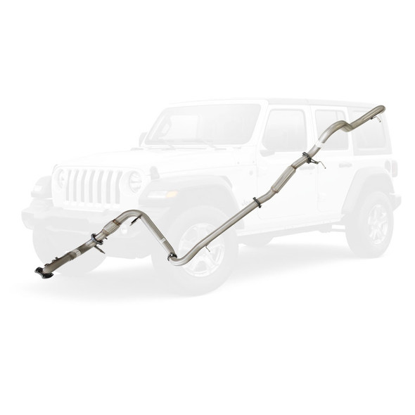 Jeep JK Wrangler 2.8lt DPF 10 to 15 3 Inch Stainless Turbo Back Exhaust System with Hotdog No Cat