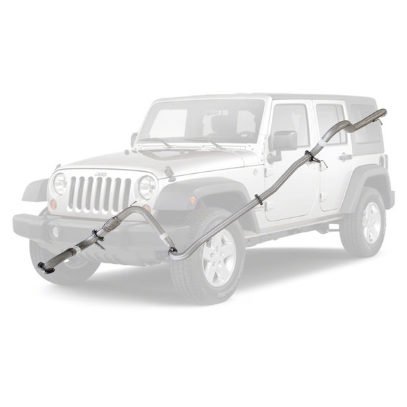 Jeep JK Wrangler 2.8lt CRD 07 to 10 3 Inch Stainless Turbo Back Exhaust System with Pipe No Cat