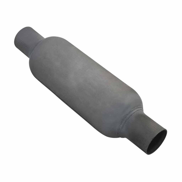 DEA Hotdog Muffler Louvered 1.75" In & Out & 9" Long Body With Fiberglass Packing