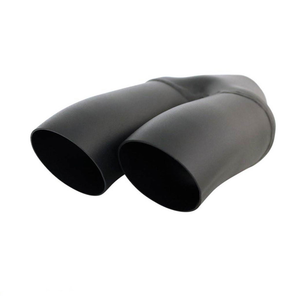 DEA Exhaust Tip Dump Pipe 2.25" In Dual 2.5" Out 9" Long RHS 304 Matte Black