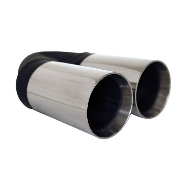 DEA Exhaust Tip Straight Cut Inner Cone 2.25" In Dual 3" Out 9" Long 304ss