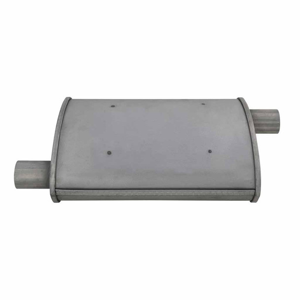 DEA 1.5" Universal Car Muffler 8" x 4" Oval 12" Long Tripleflow Offset/Offset