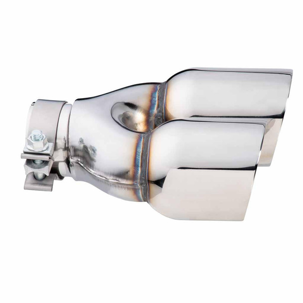 DEA Exhaust Tip Y-Piece Inner Cone 2.5 Inch In - Dual 3.5" Out 9" Long LHS Polished SS