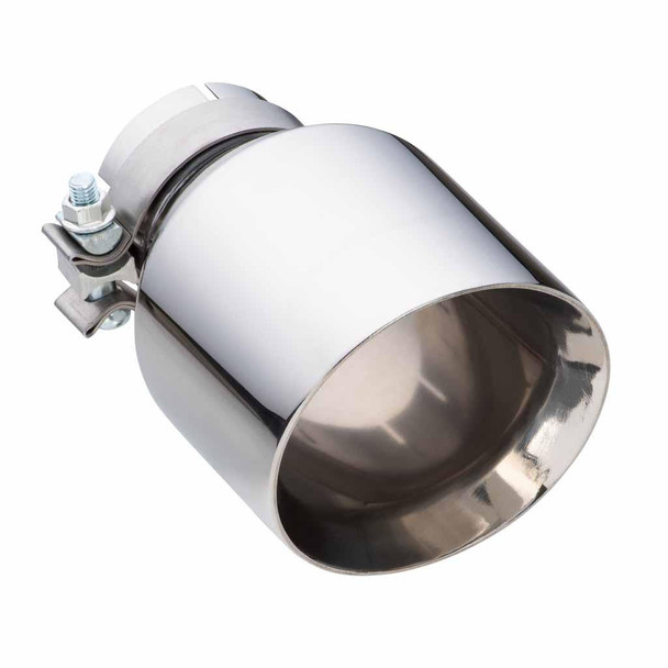 DEA Exhaust Tip Angle Cut Inner Cone 3" In - 127mm Out 8" Long 304 Stainless