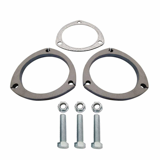 DEA Exhaust Flange Plate Kit 102mm 4 Inch With Gaskets Nuts And Bolts 10mm Thick 3 Boltt