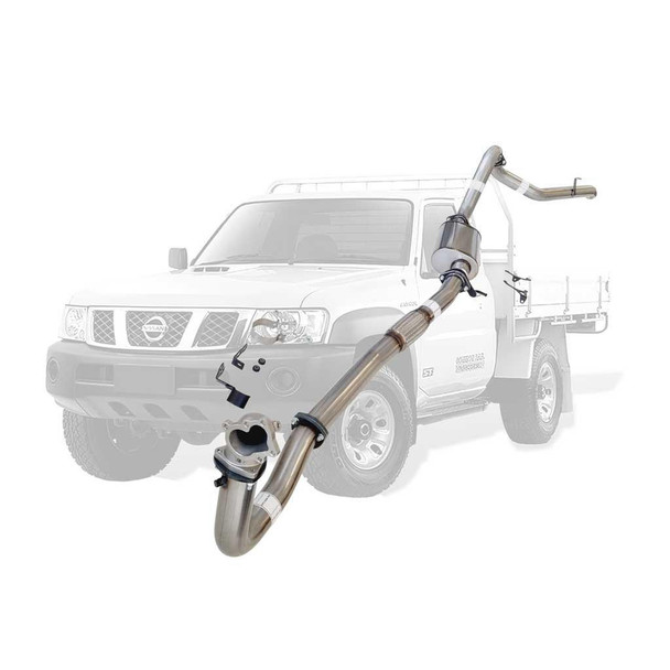 DEA 3 Inch Full Stainless Exhaust Cast Dump And Muffler For Nissan Patrol Y61 GU 4.2L TD42 Ute