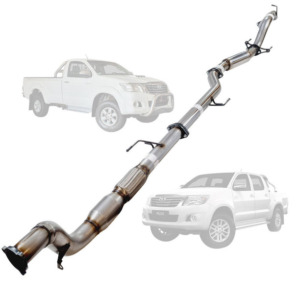 DEA 3 Inch Stainless Turbo Back Exhaust Cat And Hotdog For Toyota Hilux KUN26/25 3L D4D 2005 to 9/2015