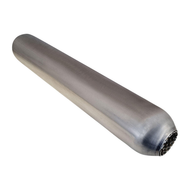 DEA Hotdog Muffler Perforated 1.5" In And Out And 18" Long With Fiberglass Packing