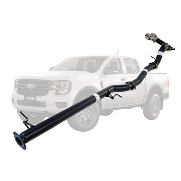 Ford Ranger Next Gen 4cyl 2L Bi-Turbo 2022 On 3" # DPF # Back  Exhaust With Pipe Only Twin Tip Side Exit