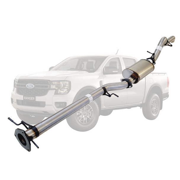 Ford Ranger Next Gen 3L V6 TD 2022 On 3 inch DPF Back Stainless Steel Exhaust With Muffler Only