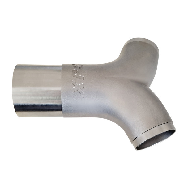 Cast 304 Stainless Y Pipe 3 Inch (76mm) In Dual 2 x 2.5" (63mm) Out 70 Degree