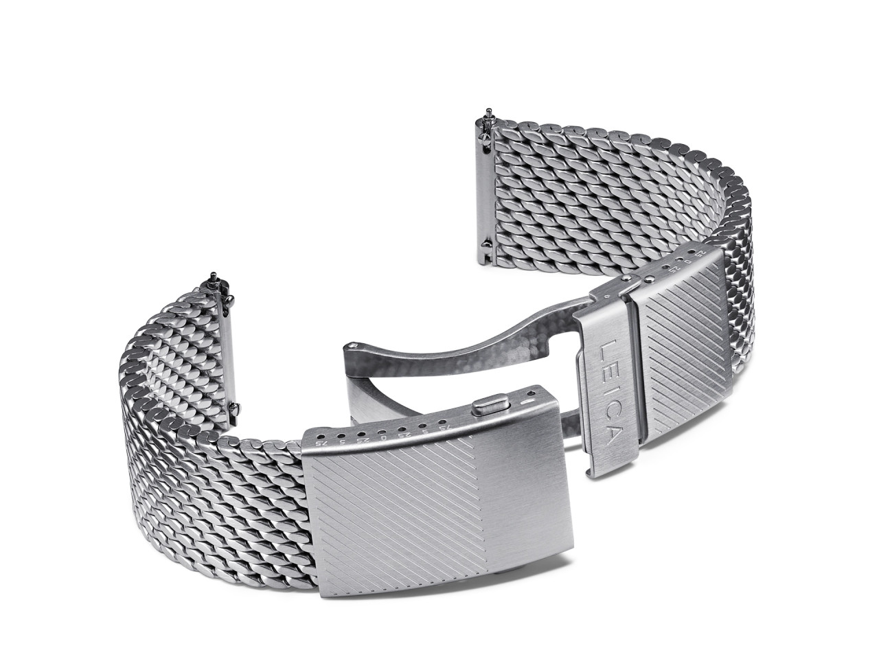 Leica ZM 1 and ZM 2 Stainless Steel Milanaise Bracelet, Silver