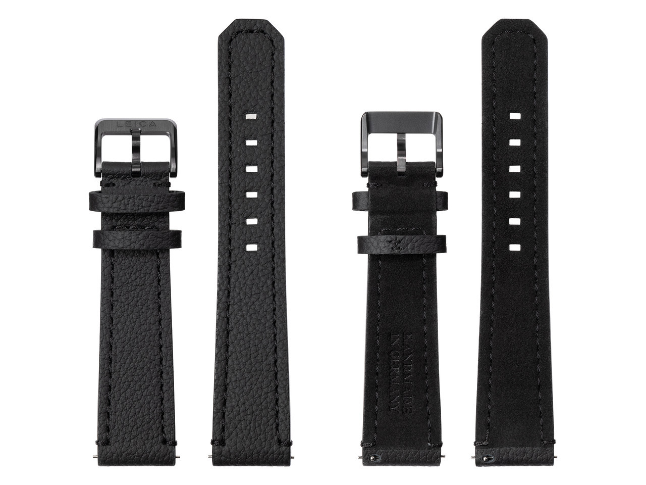 Leica m typ262 + Voigtlander+Strapなど Leica Watch Strap in Black Bovine Leather, size M