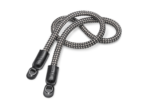 Leica Carrying Strap, Round Braided Rayon & Leather Cord, Cognac
