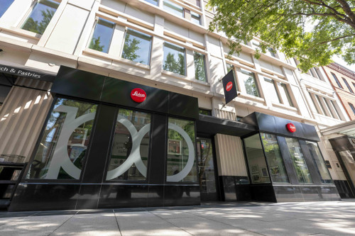 Leica Store DC storefront with Centennial window decals