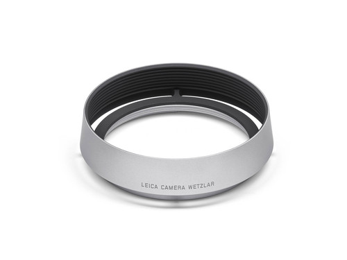 Lens Hood, round, aluminum, silver anodized finish