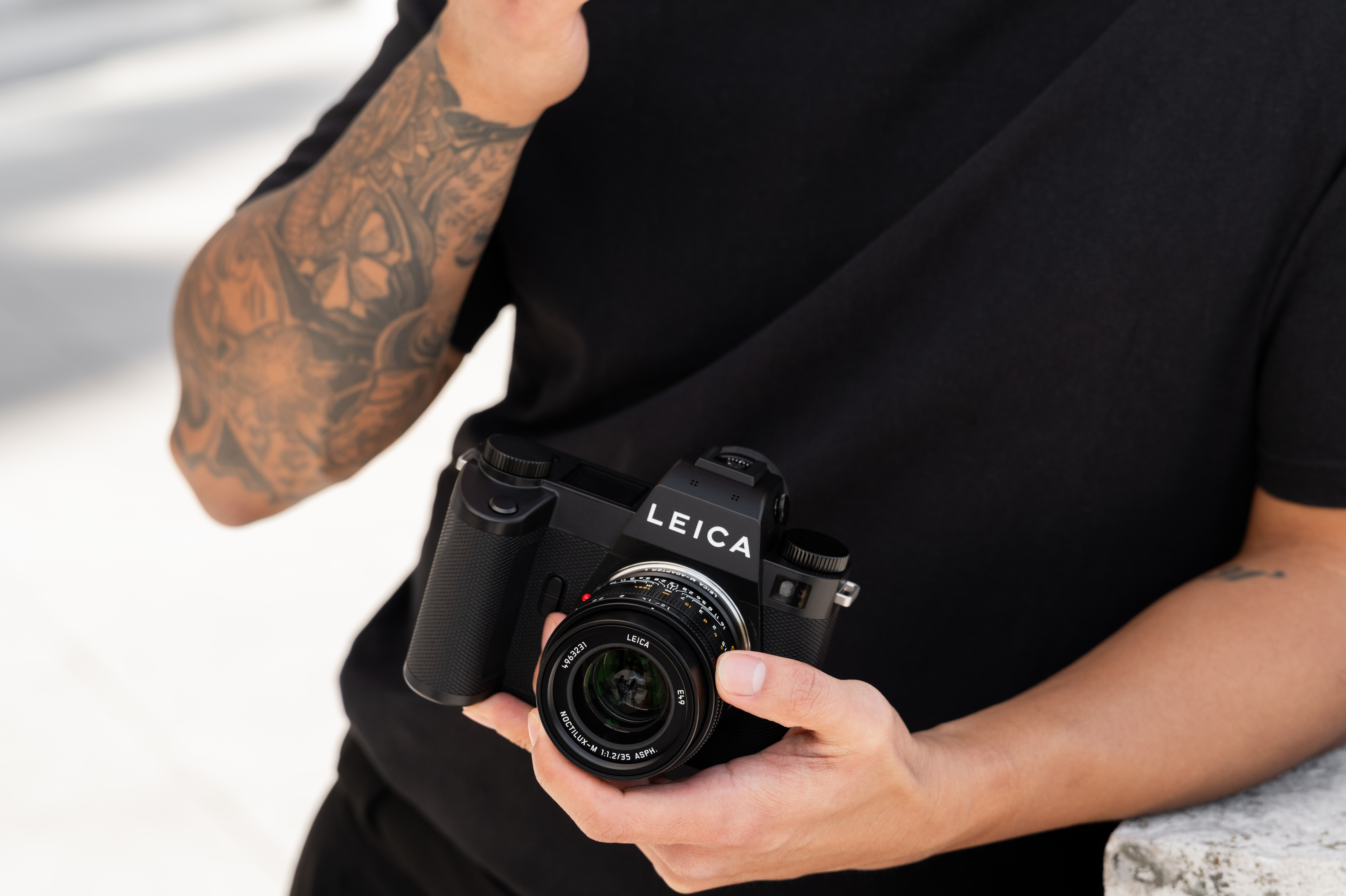 Person holding Leica SL3-P Camera