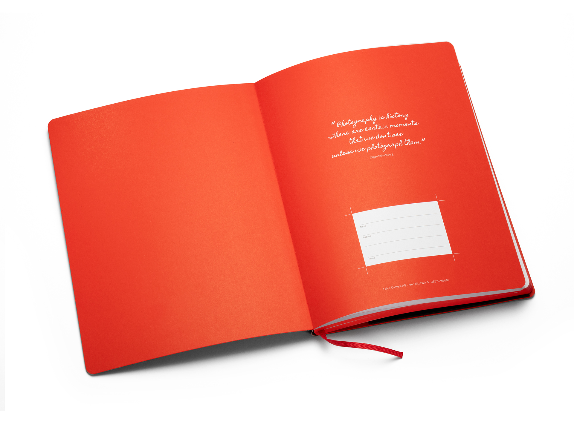 Leica Notebook, Special Format in Black Diamond Leather