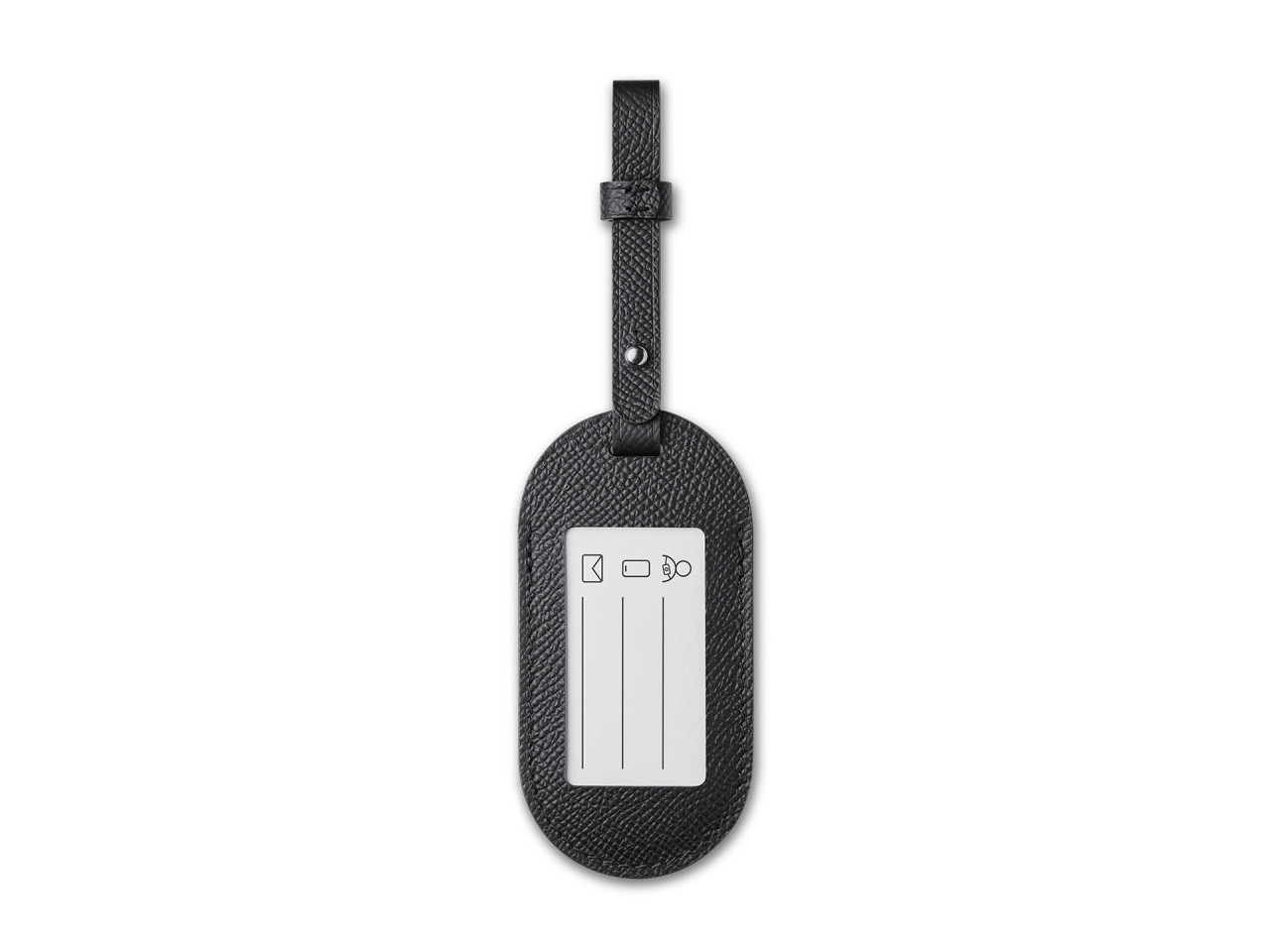 Leica Luggage Tag, 100% Black Cowhide Leather, Made in Europe