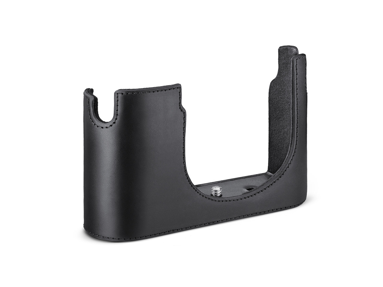 Leica Vegetable-Tanned Leather Half-Case for Q3 Camera with Additional Compartment (Black)