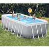 Intex Swimming Pool - Prism Rectangular Ultra Frame Pool Set 4x2x1 Gray