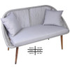 EgyBeit Monaco Garden Set Gray (Sofa 2 Seats +2 Chairs + Table) Ropes