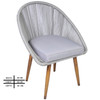 EgyBeit Monaco Garden Set Gray (Sofa 2 Seats +2 Chairs + Table) Ropes