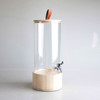 Neoflam cylinder dispenser with Bamboo wood base 5 L 