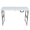 Lifetime Folding Table Portable 122cm 4 Level White Granite Metal/Polyethylene
