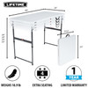 Lifetime Folding Table Portable 122cm 4 Level White Granite Metal/Polyethylene
