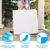 Lifetime Folding Table Portable 122cm 4 Level White Granite Metal/Polyethylene